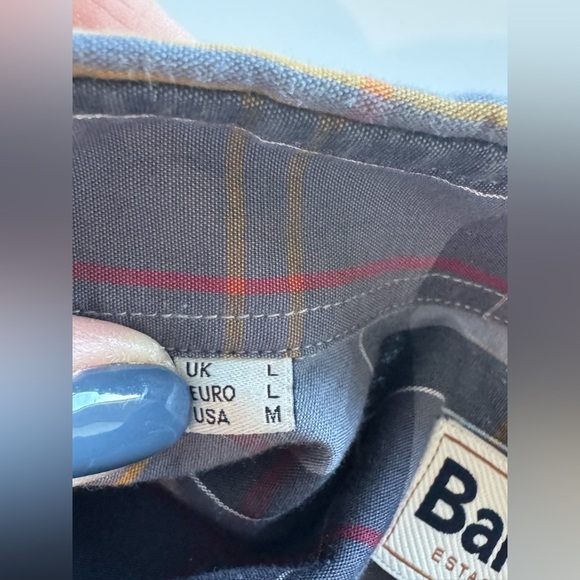 Barbour Men’s Button-Down Shirt Plaid Regular Fit L
 N204 - Picture 6 of 7